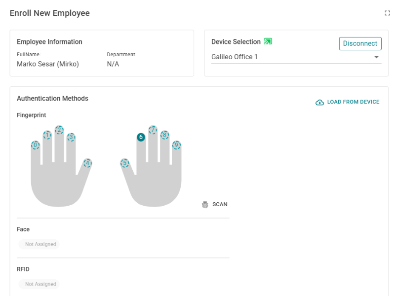 SyncID Employee Onboarding Interface